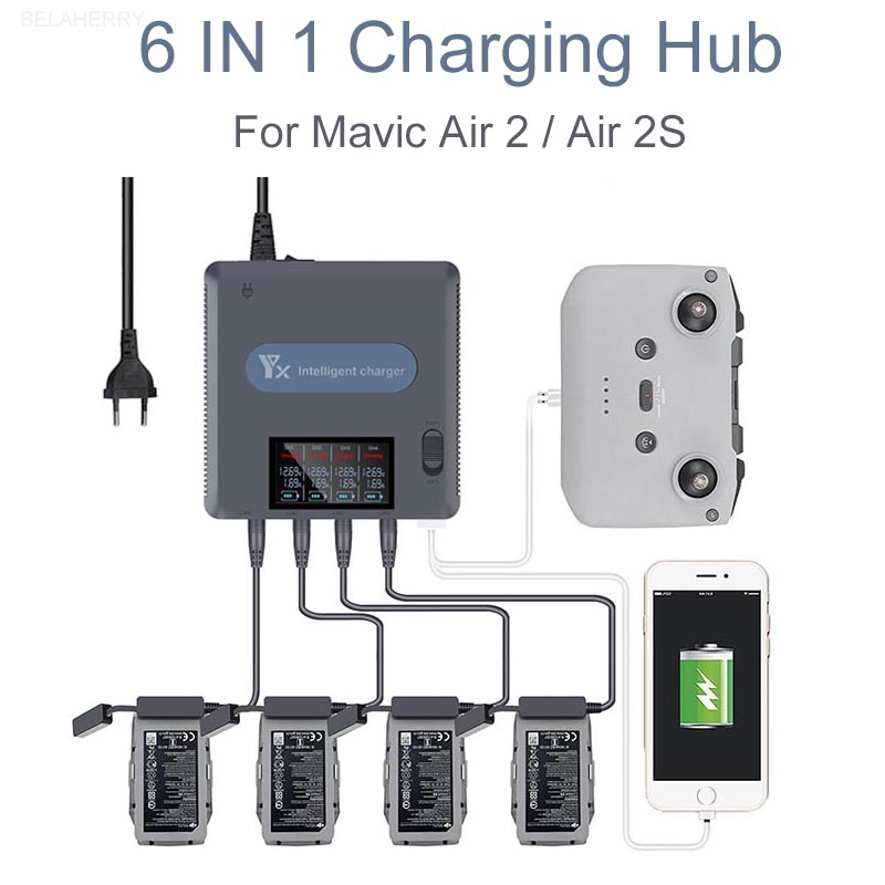 6 In 1 Digitale Display Batter - Drone Charging Hub recensie en prijs